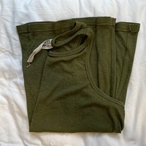 Free People olive green racerback tank, size S